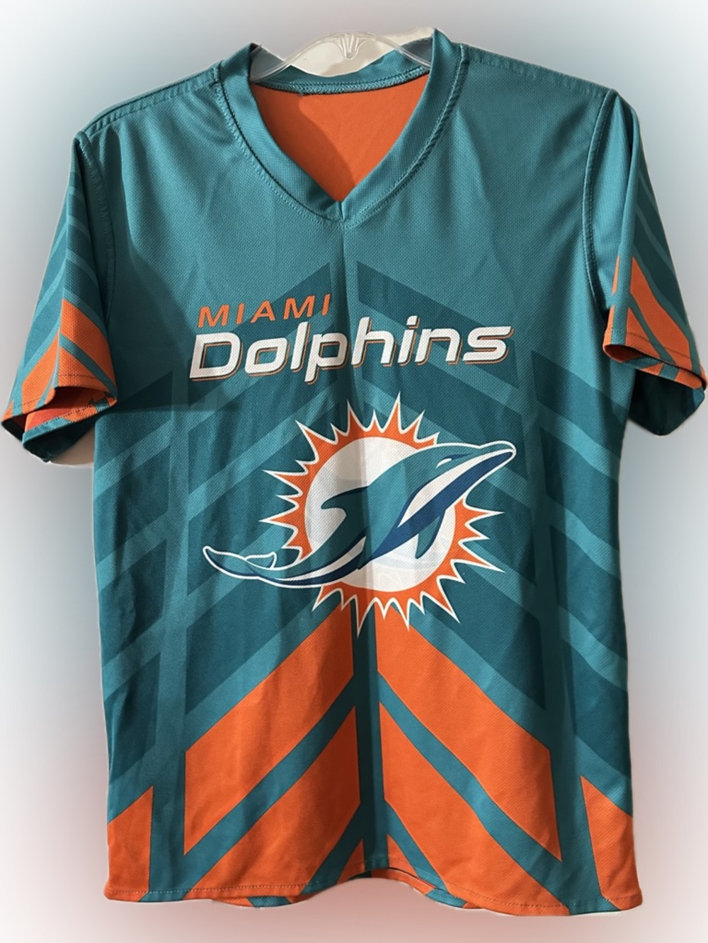 Miami Dolphins NFL FLAG Football Reversible Jersey Youth Large GreenOrange Shirt